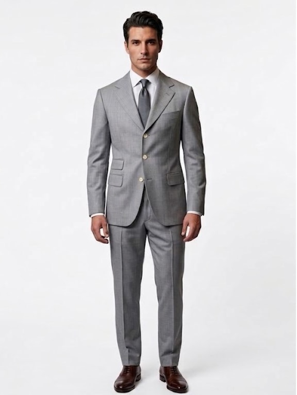 BRUNELLO CUCINELLI Men’s Suit Pearl Grey IT 48 US 36 New
